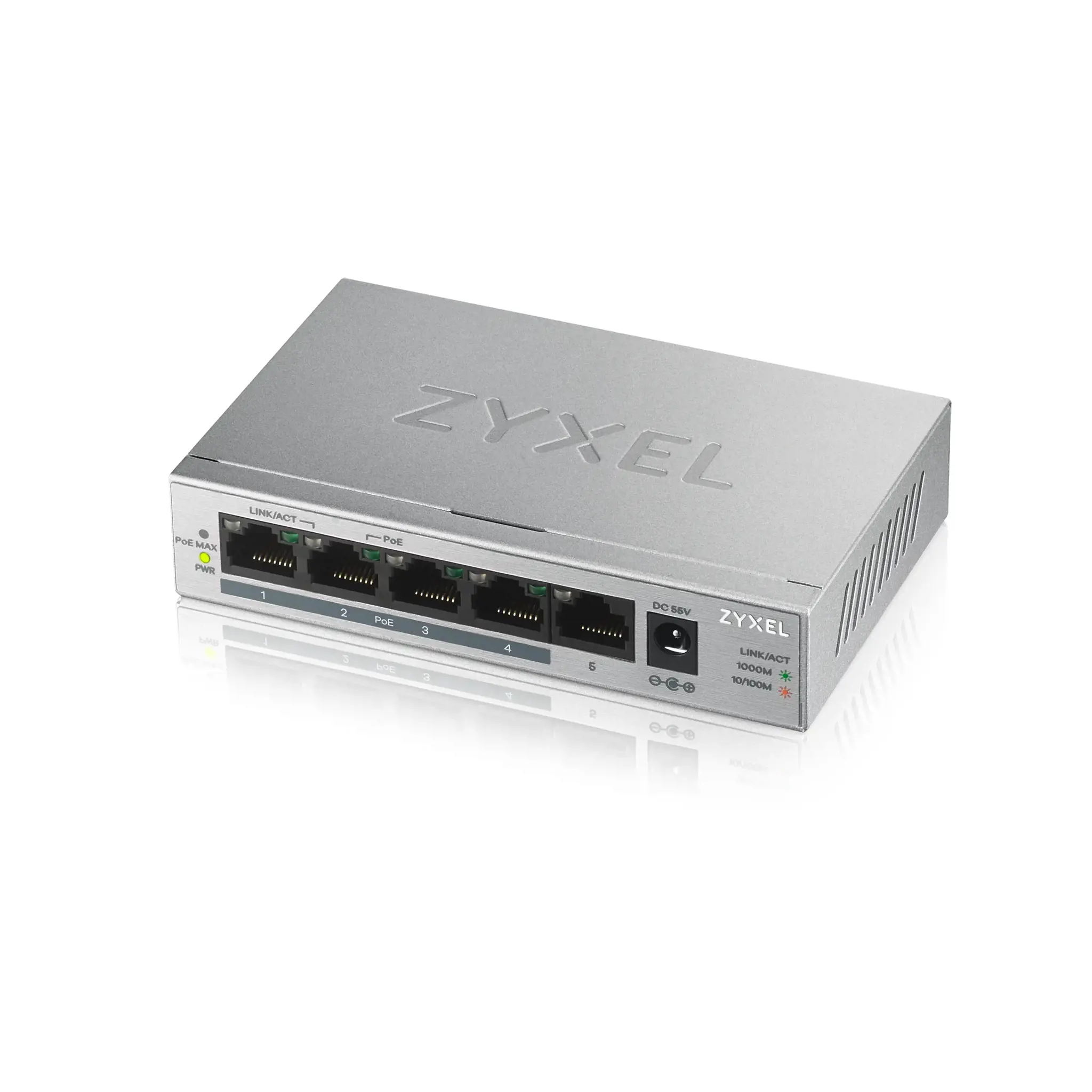 Zyxel GS1005HP, nevaldomas, Gigabit Ethernet (10/100/1000), dvipusis duomenų perdavimas, maitinimas per Ethernet (PoE)