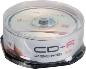 "Freestyle" CD-R (x25 pakuotės), 52x, CD-R, 120 mm, 700 MB, "Cakebox", 25 vnt.