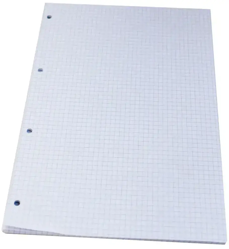 Bloknotas klijuotas su skylėmis ABC JUMS, A4, langeliai, 50 lapų