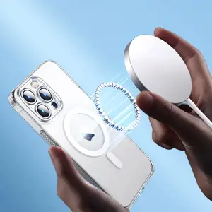 "Joyroom 14D" magnetinis dėklas Magnetinis dėklas "iPhone 14 Pro Max", suderinamas su "MagSafe", skaidrus (JR-14D8)