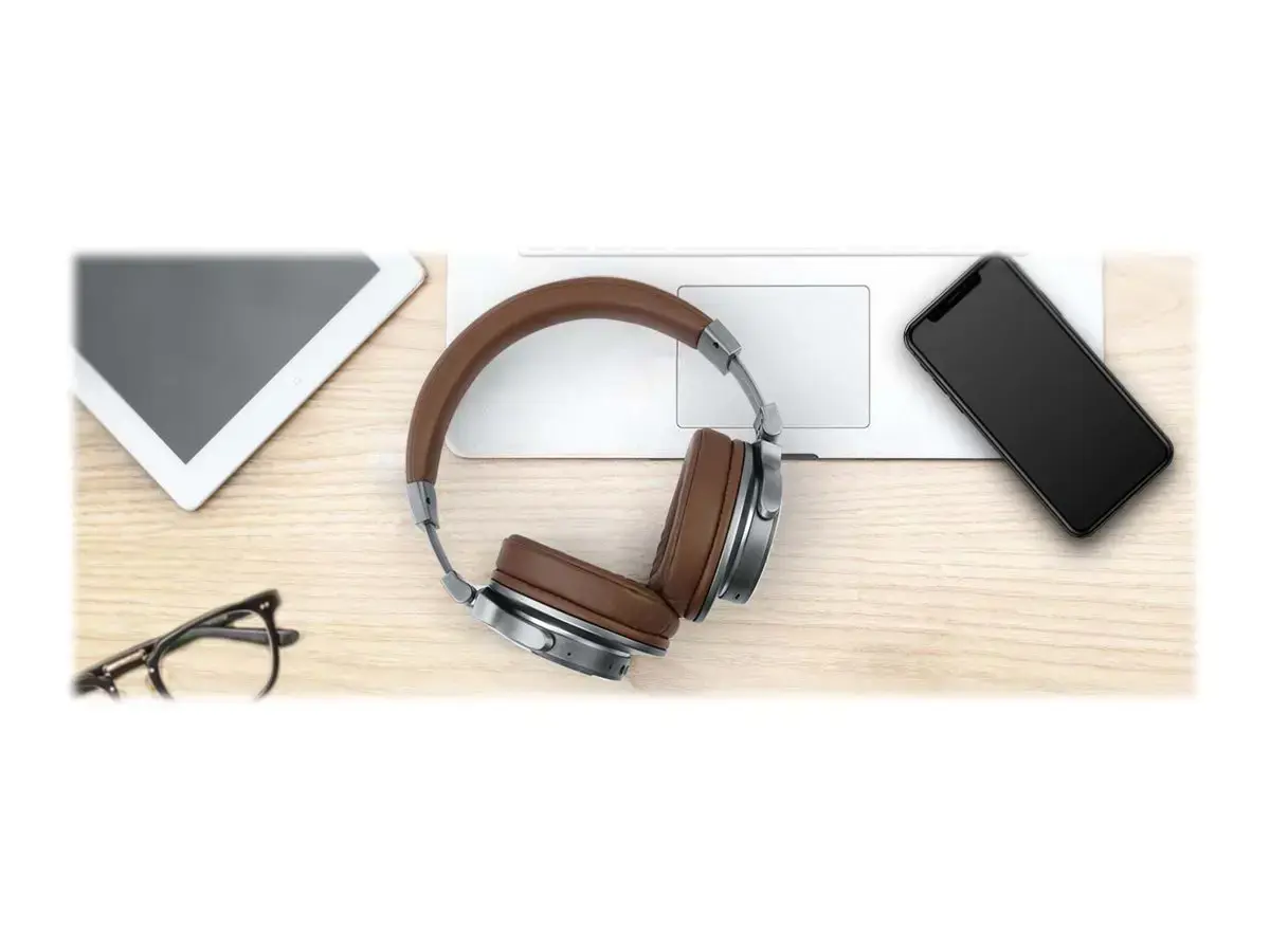 "Muse" stereofoninės ausinės M-278BT su ausinėmis, per ausis, rudos spalvos