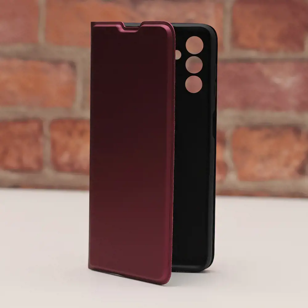 Išmanusis minkštas dėklas Motorola Moto G53 burgundy