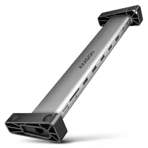 AXAGON HMC-10HLS, USB 5Gbps hub, 4x USB-A, HDMI 4K/60Hz, RJ-45, SD/microSD, PD 100W, 25cm USB-C cab…