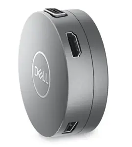 DELL USB-C mobilusis adapteris - DA310, laidinis, USB 3.2 Gen 2 (3.1 Gen 2) Type-C, 10,100,1000 Mbps, sidabrinis, 3840 x 2160 pikselių, 1920 x 1080 pikselių