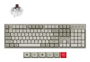 Keychron C2 Pro 8K - US Layout - Hot-Swappable Gateron Brown - Retro Keyboard