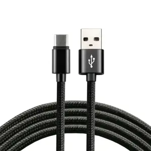 Maitinimo kabelis everActive CBB-1CB (USB - C tipo USB ; 1 m; juoda spalva)