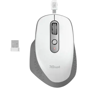 "Trust Ozaa", dešinės rankos, optinis, RF belaidis, 2400 DPI, baltas