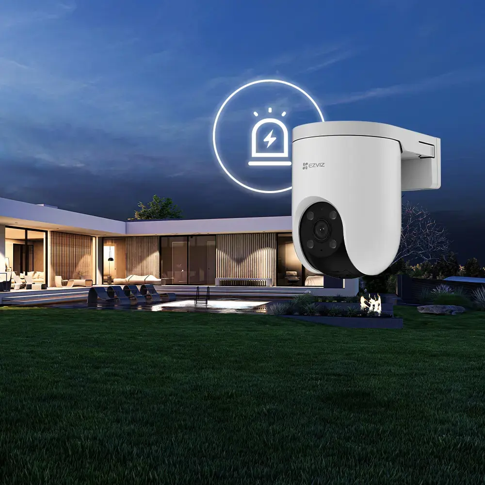 EZVIZ H8c PoE 2K, IP security camera, Outdoor, Wired, Ceiling/wall, White, Dome