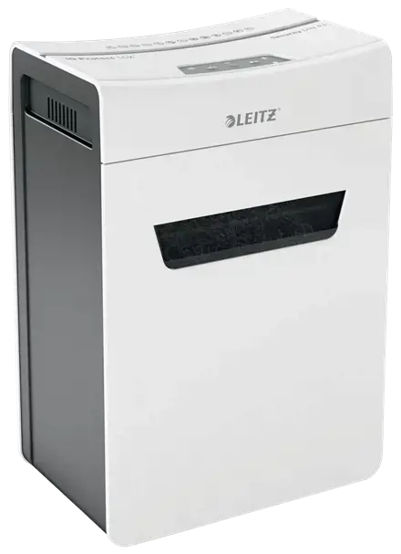 "Leitz IQ Protect Premium" popieriaus smulkintuvas 10X P4, 18 L, jutiklinis, 10 lapų, P-4, pilkas, baltas, 80 g/m²