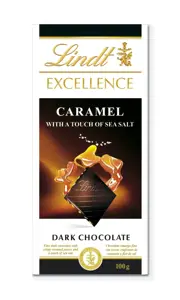 LINDT EXCELLENCE juod.šok. su karam. jūros dr., 100g