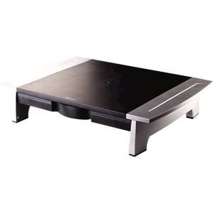 "Fellowes Office Suites Standard Monitor Riser", laisvai pastatomas, 36 kg, 71,1 cm (28"), reguliuojamas aukštis, juodas, sidabrinis