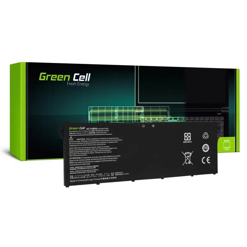 GREENCELL baterija AC14B3K AC14B8K, skirta Acer Aspire 5 A515 A517 R15 R5-571T Spin 3 SP315-51 SP513-51 Swift 3 SF314-52