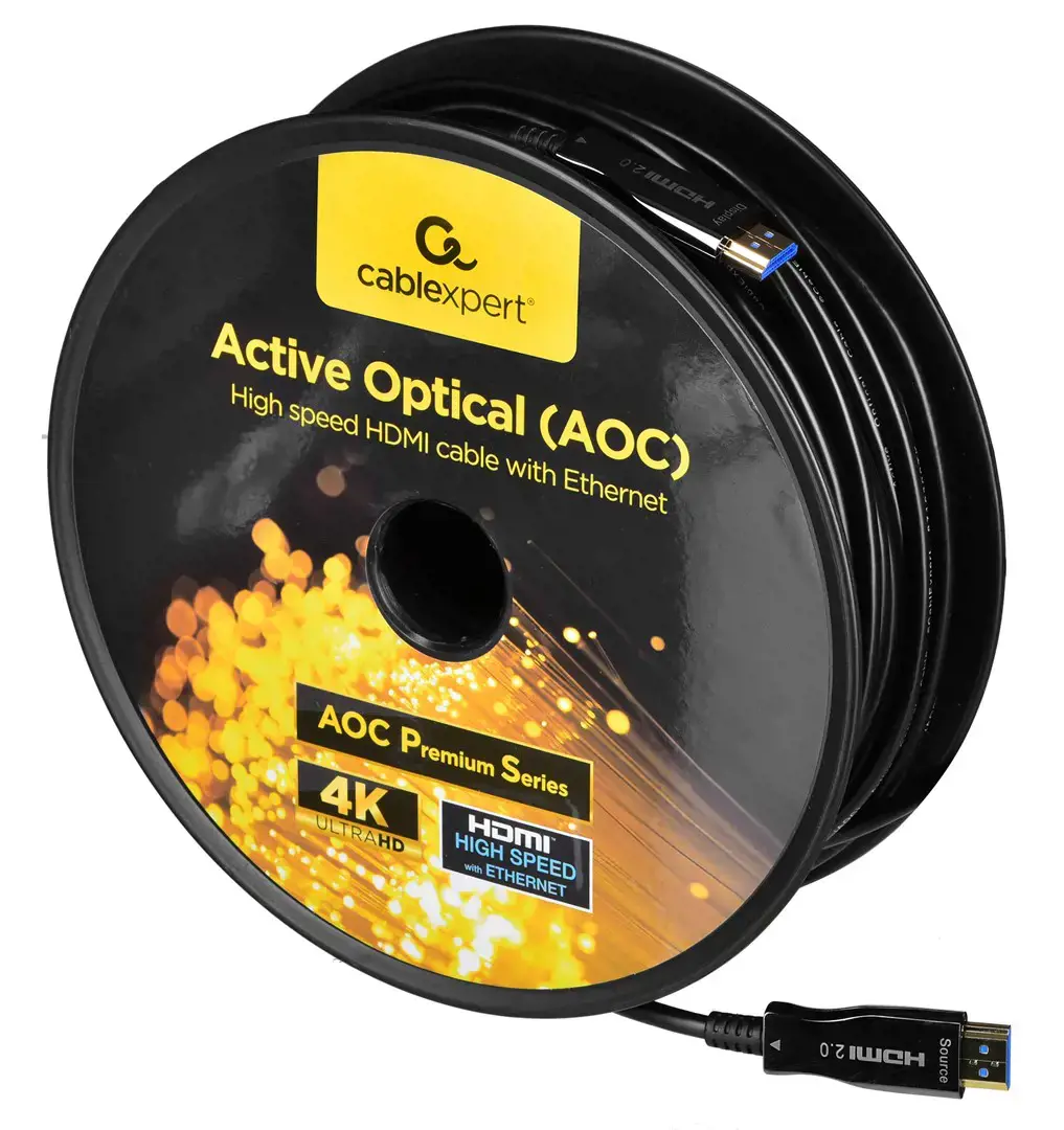 GEMBIRD aktyvusis optinis AOC didelės spartos HDMI kabelis su Ethernet AOC Premium serijos 50 m