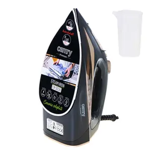 "Camry" garų lygintuvas CR 5036 3400 W, vandens bakelio talpa 360 ml, nepertraukiamas garų srautas 50 g/min, juodas/auksinis