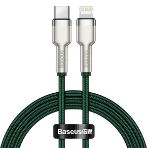 USB-C-Lightning Baseus Cafule kabelis, PD, 20W, 1 m (žalias)