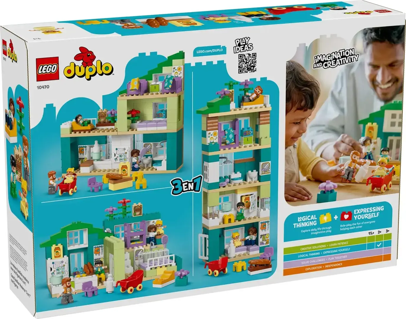 LEGO DUPLO 10470 3 in 1 Modern Family House with Figures