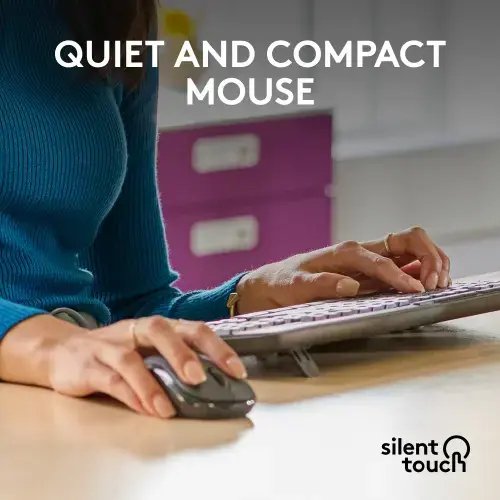 Logitech MK370 Combo for Business, Wireless, RF Wireless + Bluetooth, Membrane, QWERTY, Graphite, Mouse included