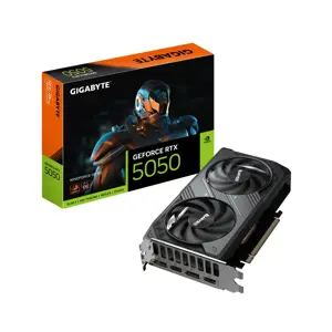 Graphics Card GIGABYTE NVIDIA GeForce RTX 5050 8 GB GDDR6 128 bit PCIE 5.0 16x GPU 2587 MHz Dual Sl…