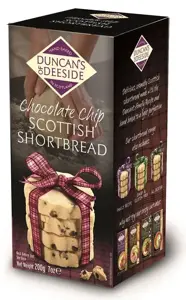Sausainiai DUNCAN'S OF DEESIDE Scottish Shortbread su šokolado gabalėliais, 200 g