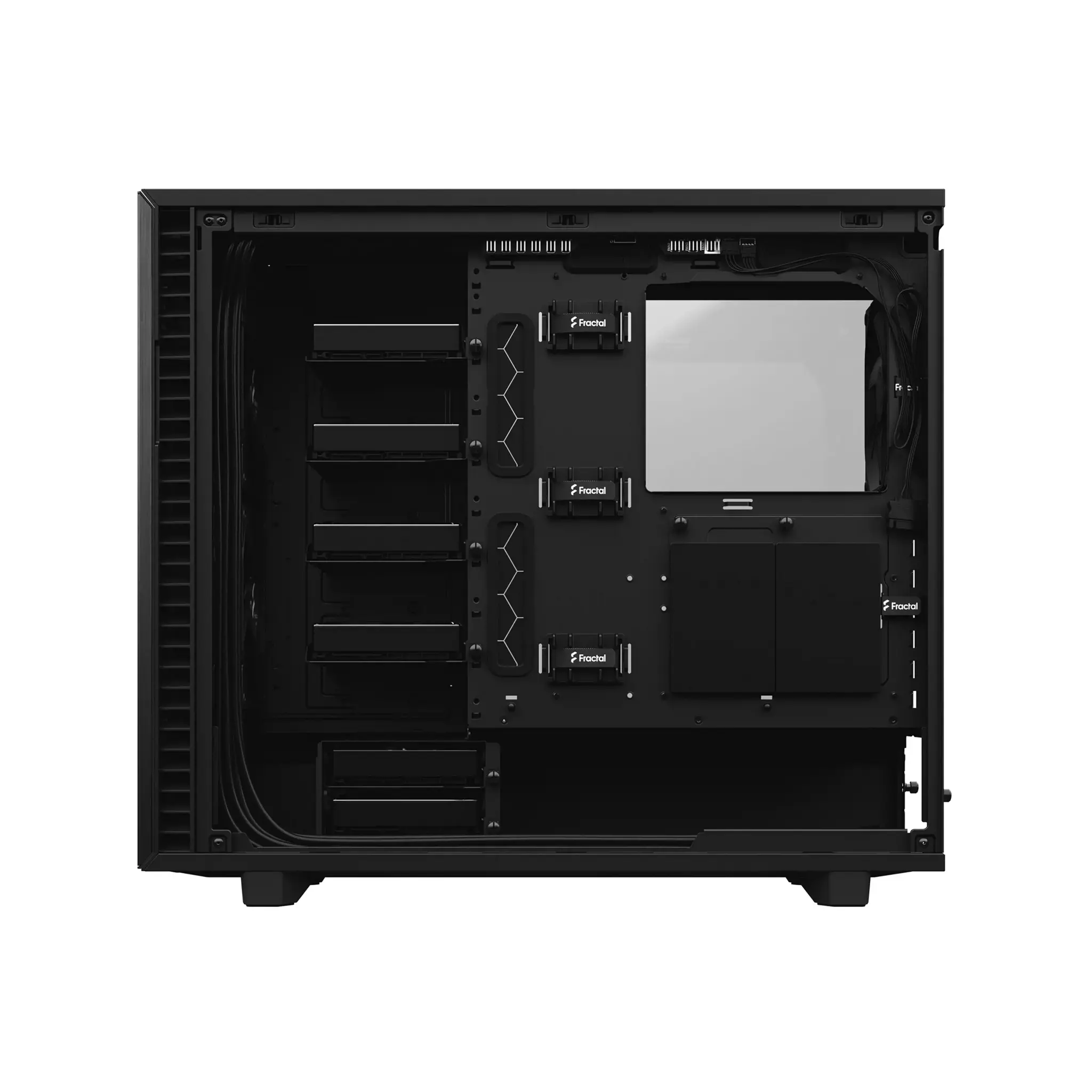 Fractal Design Define 7, Midi Tower, Kompiuteris, Juodas, ATX, EATX, micro ATX, Micro-ITX, Aliuminis, Plienas, WAN, Y