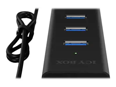 ICYBOX IB-HUB1409-U3 IcyBox 4x USB 3.0 prievadų šakotuvas, juodas