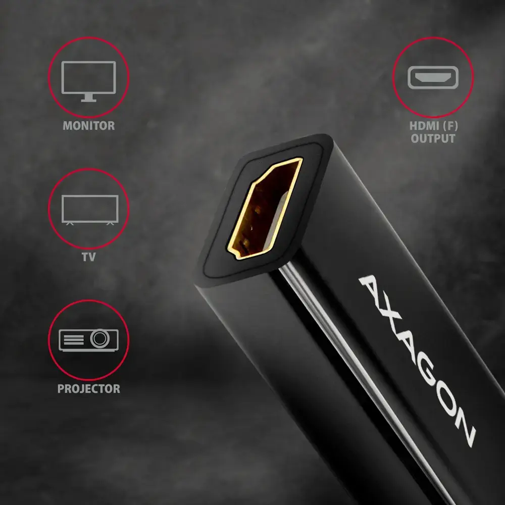 AXAGON RVDM-HI14N Mini DP > HDMI 1.4 adapteris 4K/30Hz