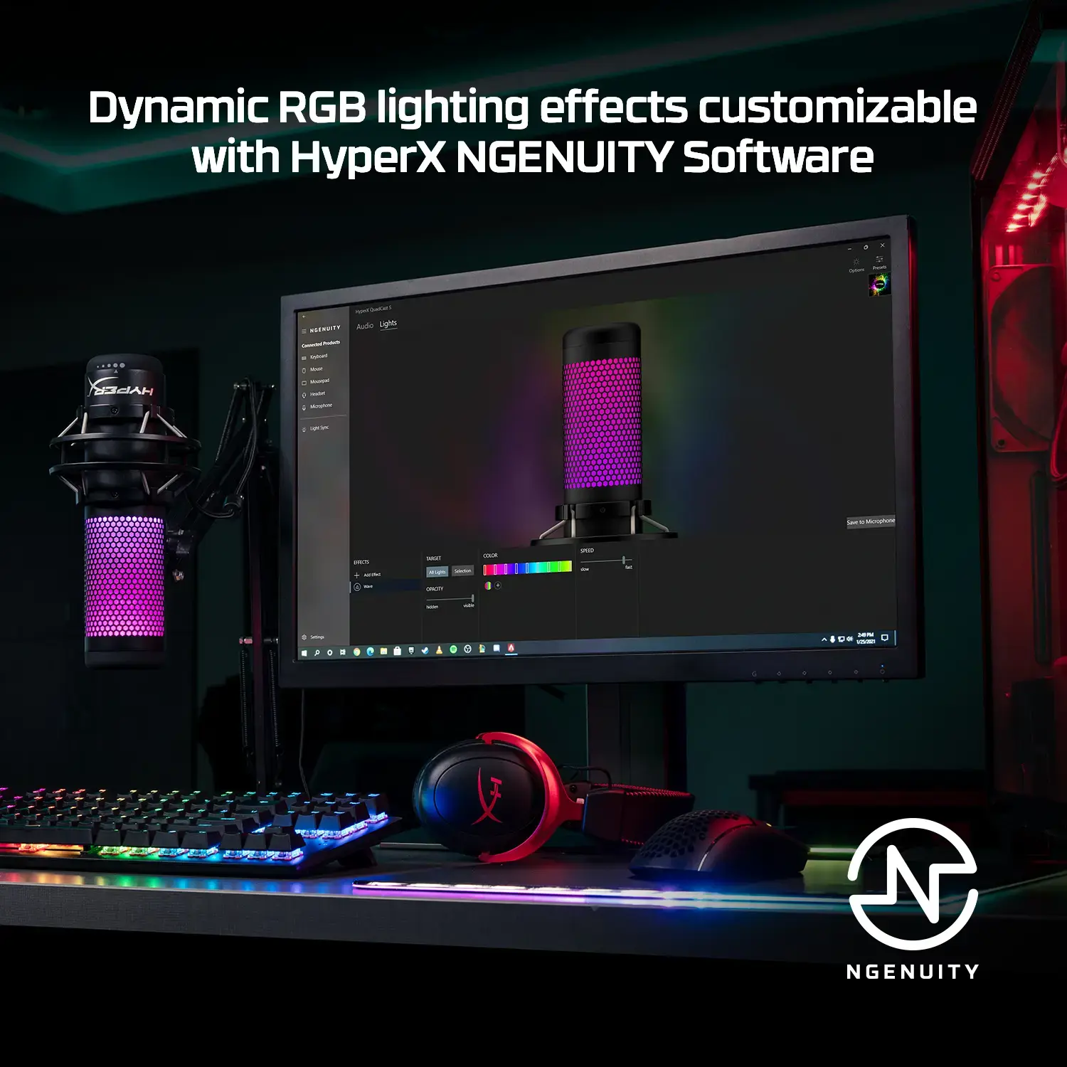 "HyperX QuadCast S", -36 dB, 0,05 %, 32 Ω, 90 dB, visakryptis, laidinis