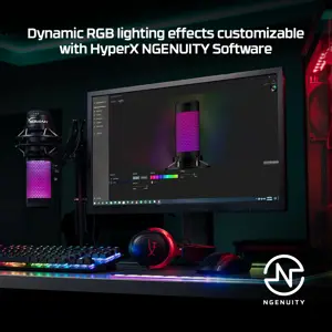 "HyperX QuadCast S", -36 dB, 0,05 %, 32 Ω, 90 dB, visakryptis, laidinis