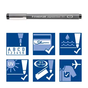 Rašiklis STAEDTLER PIGMENT LINER 308, 0,7 mm.
