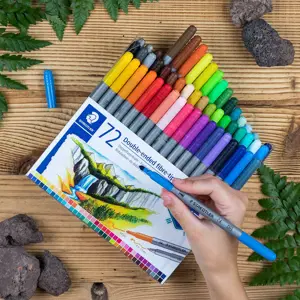 Flomasteriai STAEDTLER, dvipusiai, 72 vnt.