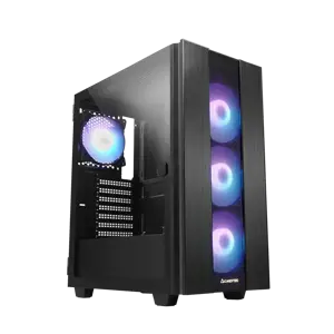 Chieftec HUNTER 2, Midi Tower, PC, Black, ATX, micro ATX, Micro-ITX, Metal, Tempered glass, Gaming