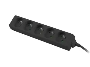 LANBERG PS0-05E-0300-BK Lanberg 3M juodas 5X 230V žibintuvėlis EXTENSION PL. KABELIS IŠ VISIŠKAI VA…