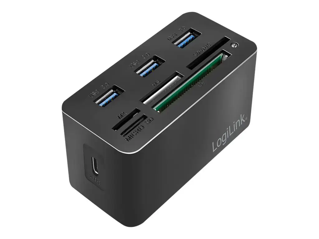 USB3.2 Gen 1 doko stotelė, 8 prievadai, mini, juoda