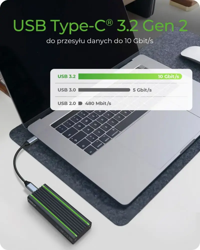 ICY BOX IB-1824ML-C31 USB Type-C korpusas M.2 NVMe SSD - su RGB apšvietimu