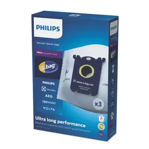 Philips s-bag FC8027/01 Dulkių siurblių maišeliai, sintetiniai, 5 l, FC8200- FC8219, FC8380 - FC8399, FC8400 - FC8499, FC8600 - FC8649, FC9000 - FC9099, FC9100 -..., 3 vnt.