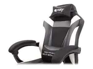 NATEC Fury žaidimų kėdė Avenger M+ juoda-balta