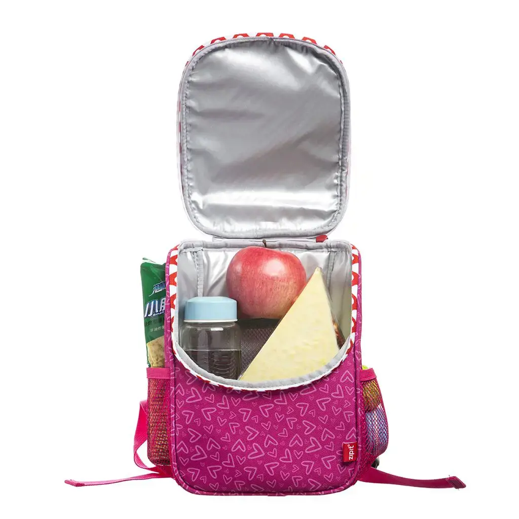 Pietų dėžutė su petnešomis, ZIPIT, Wildlings Lunch Bag, LBWD-HIPS, rožinės sp.,  22 x 10 x 27 cm