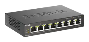 D-Link DGS-1008P, nevaldomas, Gigabit Ethernet (10/100/1000), dvipusis duomenų perdavimas, maitinimas per Ethernet (PoE)