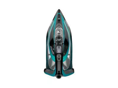 "Tefal Ultimate Pure FV9844", sausas ir garų lygintuvas, "Durilium Autoclean" padas, 2,5 m, 250 g/min, juodas, mėlynas, 60 g/min
