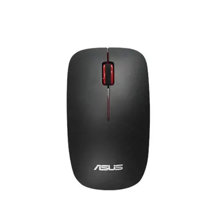 ASUS WT300 RF PELĖ/BK-RD, dvipusė, optinė, RF belaidė, 1600 DPI, juoda, raudona