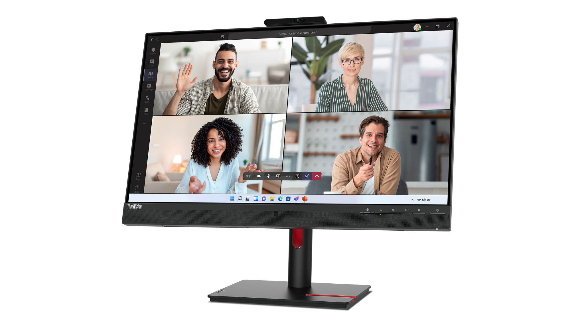 LENOVO T27hv-30 27 colių IPS 2560x1440 16:9 75Hz 300cd/m2 4 ms HDMI DP DP DP USB-C 3.2 G1 4xUSB 3.2 G1 USB-C 3.2 G1 USB-C 3.2 G1 RJ45 2x5W Raven Black