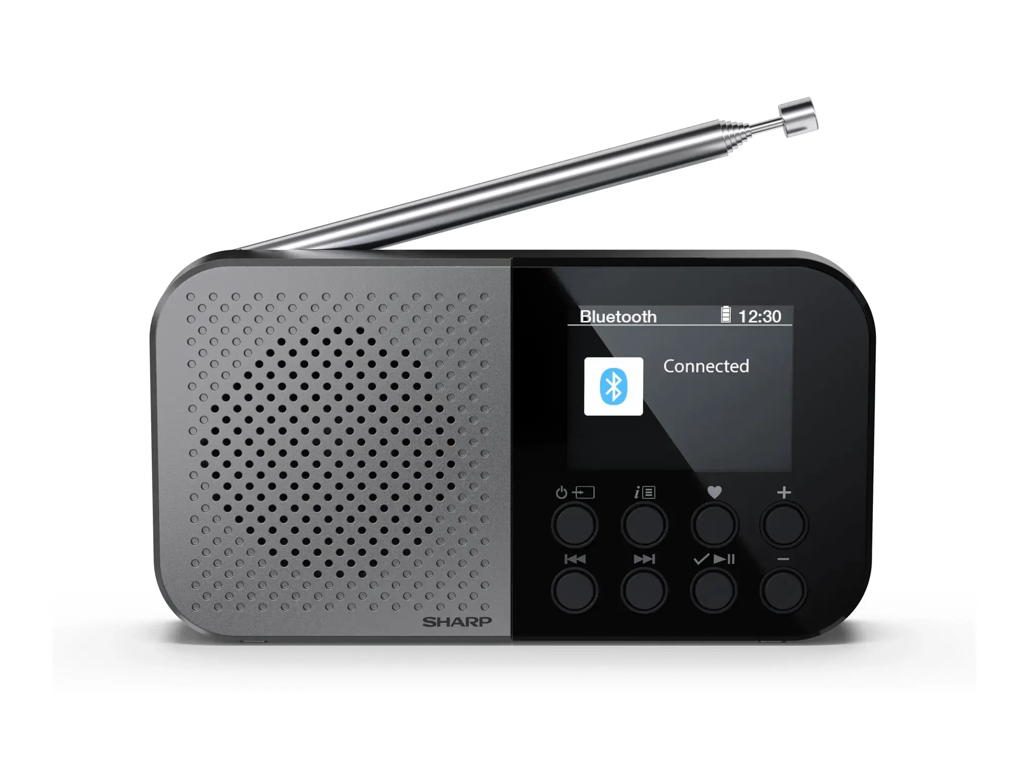 Sharp OSAKA Pocket/Handheld Portable Digital Radio | DR-P520(GY) | Bluetooth