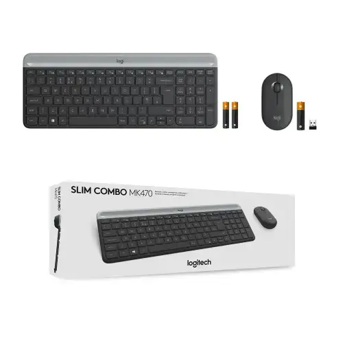 "LOGITECH Slim Wireless Keyboard and Mouse Combo MK470" - GRAPHITE - JAV - INTNL - INTNL