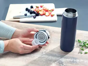 Leifheit 03275 travel mug 600 ml Black, Blue Stainless steel