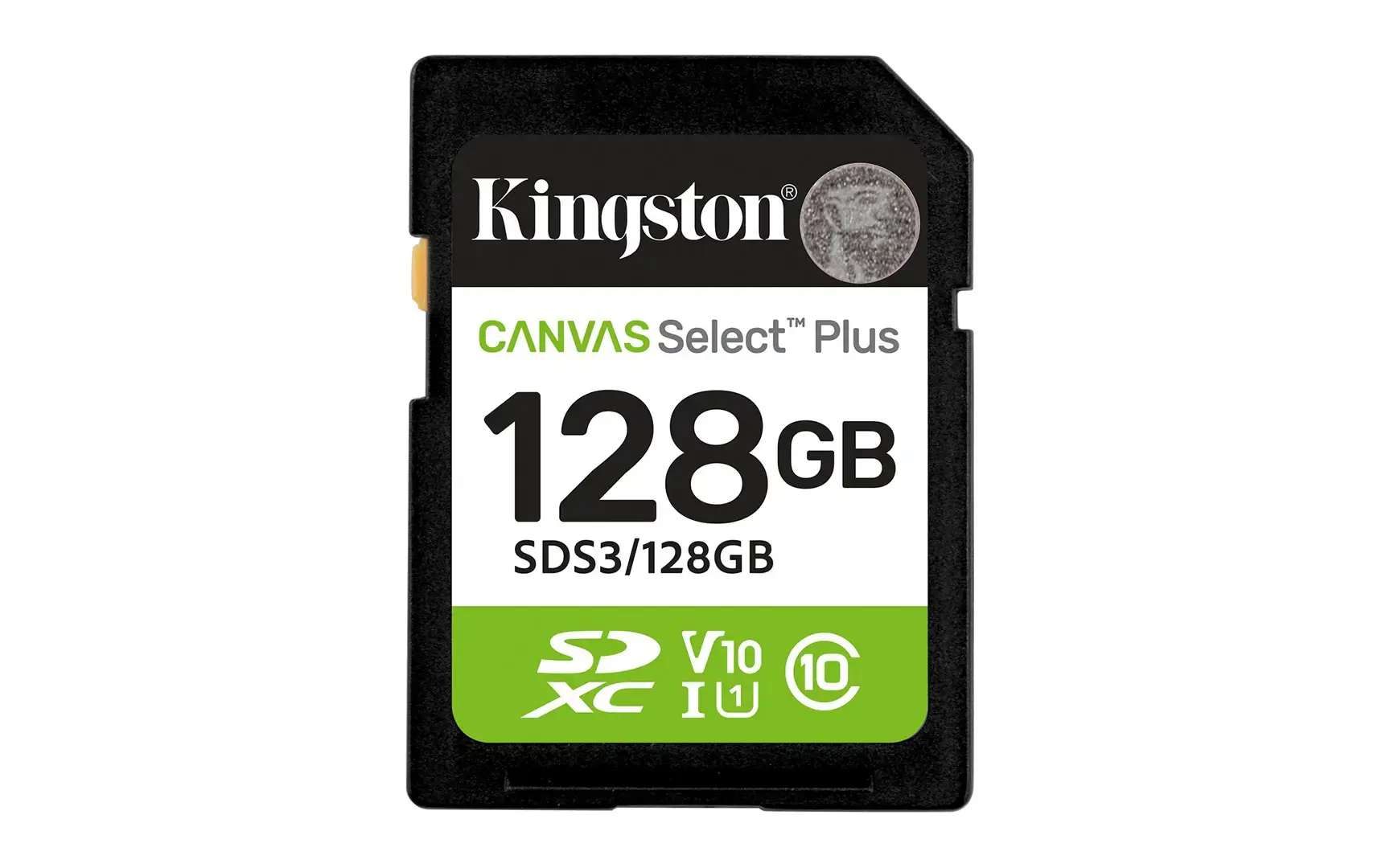 Kingston Canvas Select Plus | 128 GB | SD | Flash memory class Class 10, UHS-I, U1/U3, Video Class 10/30
