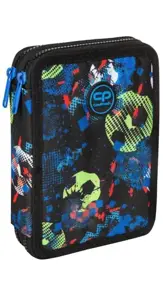 Forminis dviejų skyrių penalas su priedais CoolPack Jumper XL Football Blue 2