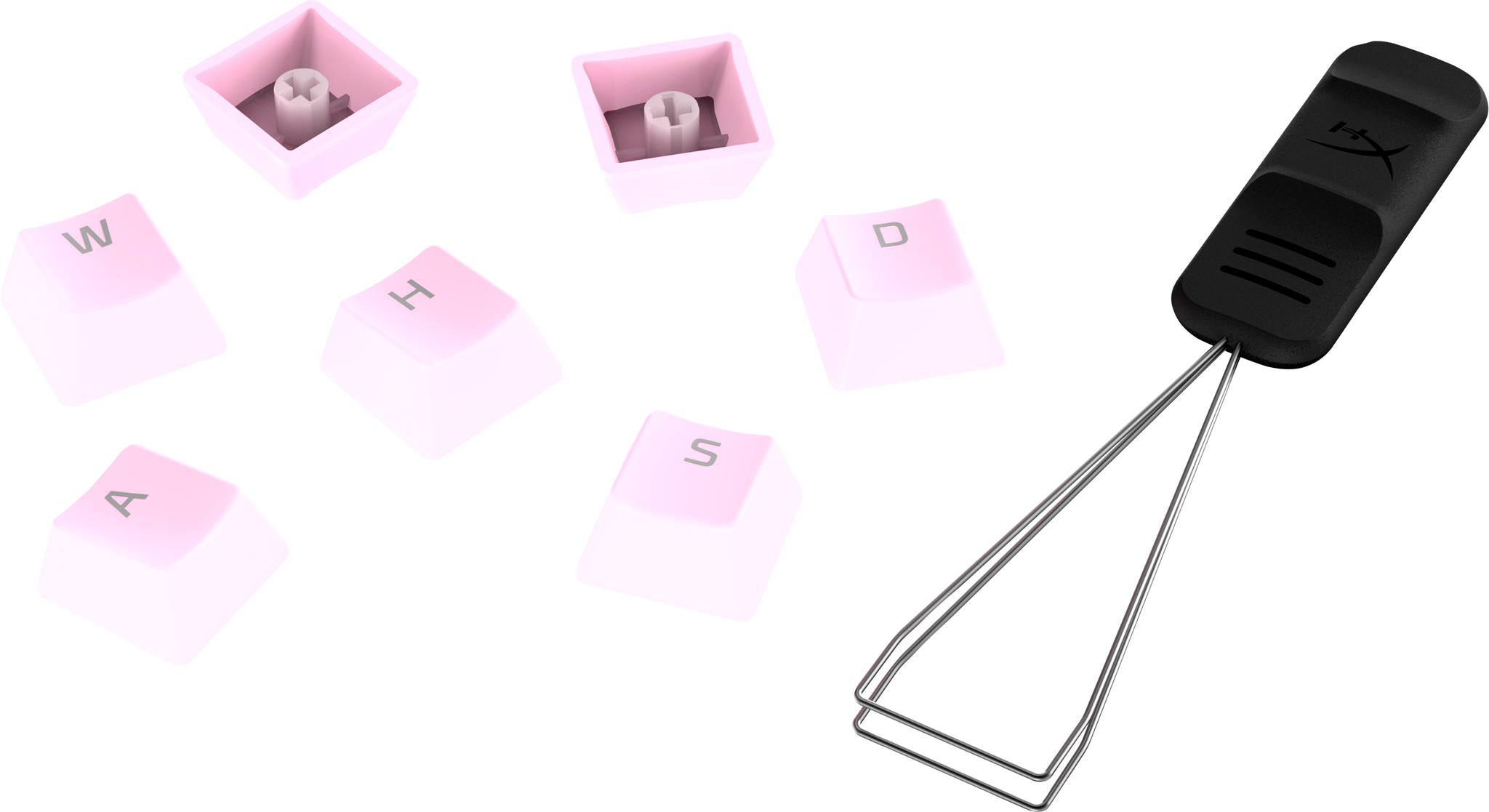 "HyperX" 519T9AA, Klaviatūros dangtelis, polibutileno tereftalatas (PBT), 1,5 mm, rožinis