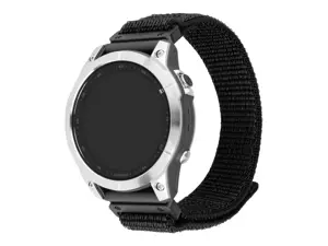 Fixed | Sporty Strap for Garmin QuickFit 26mm | 160-210 | Black | Nylon