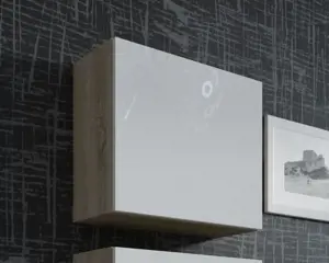 Cama Kvadratinė spintelė VIGO 50/50/30 sonoma ąžuolas/baltas blizgesys
