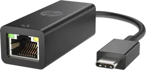 HP USB-C - RJ45 adapteris G2, USB Type-C, RJ-45, juodas, "Home", "Windows 10", "Windows 11", 180 mm